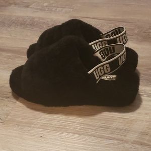 Ugg black slingback slippers size 7
